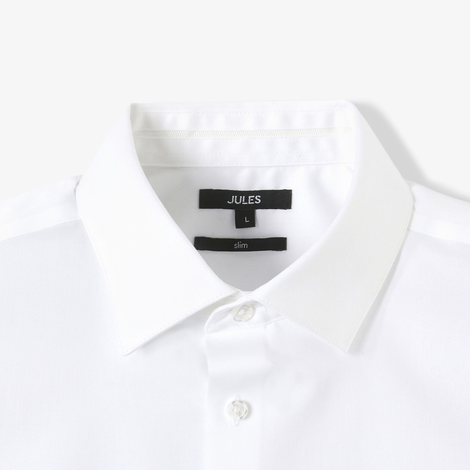 Slim effen strijkvrij hemd in katoen