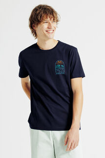 Tee shirt imprimé poitrine col rond