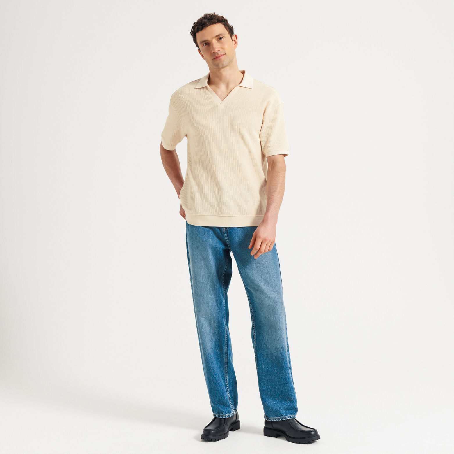 Polo manches courtes col resort