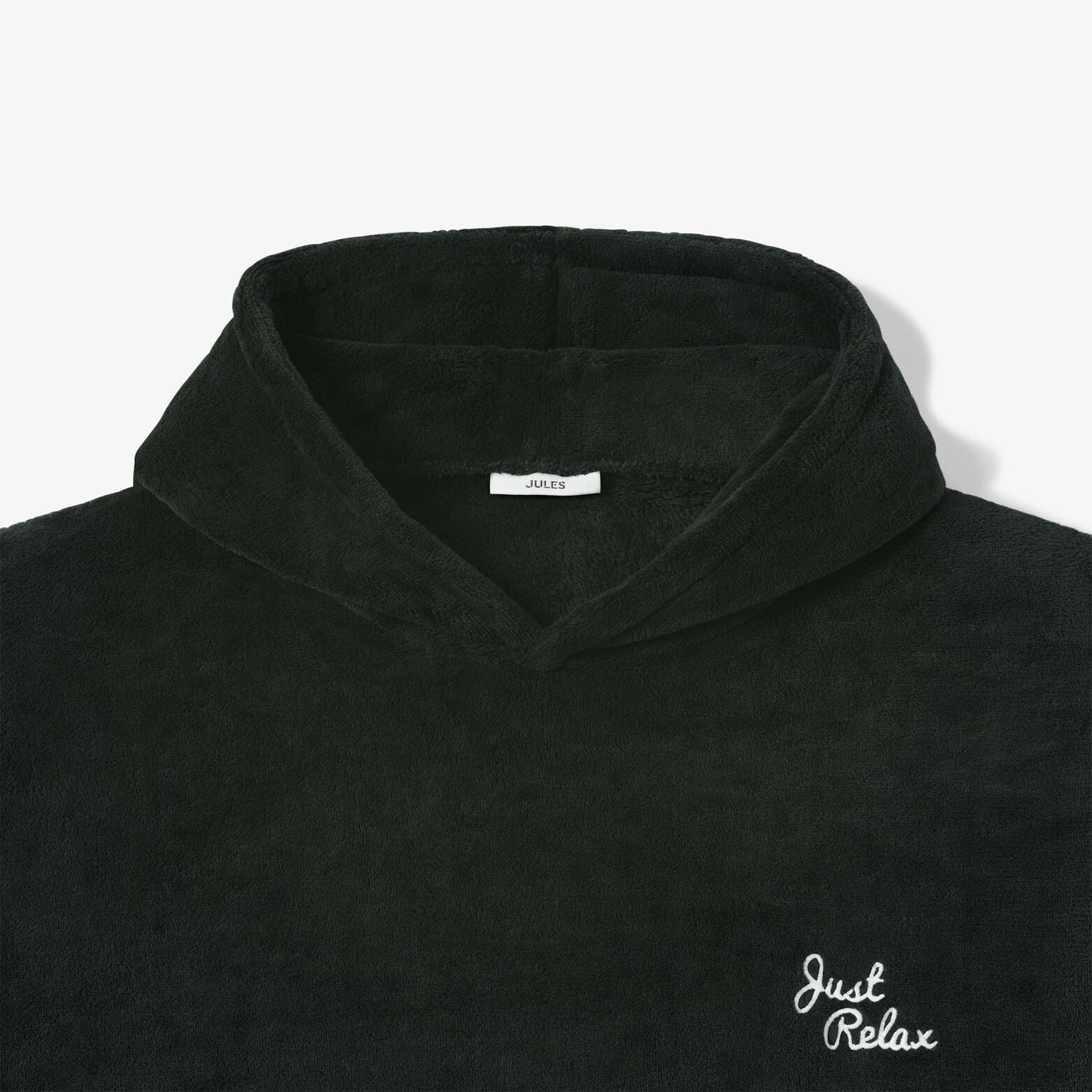 Sweat plaid &agrave; capuche brod&eacute;