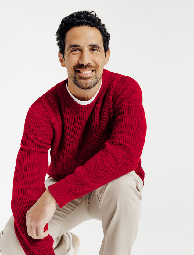 Trui van merino/kasjmiermix Made in France