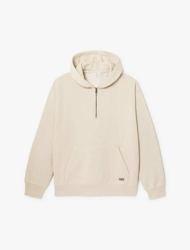 Sweat &agrave; capuche col zipp&eacute;