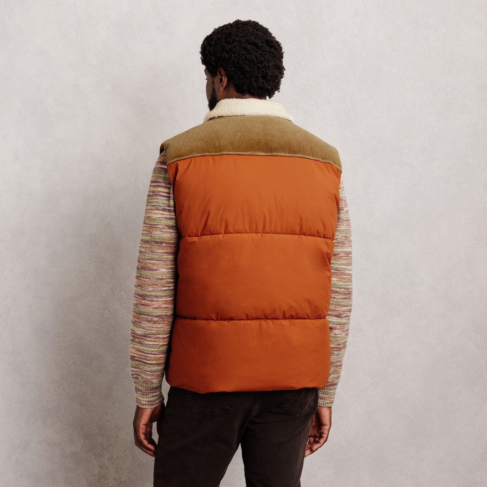 Doudoune sans manches col en sherpa