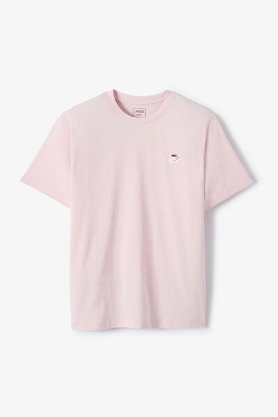 Geborduurd T-shirt van gem&ecirc;leerde stof