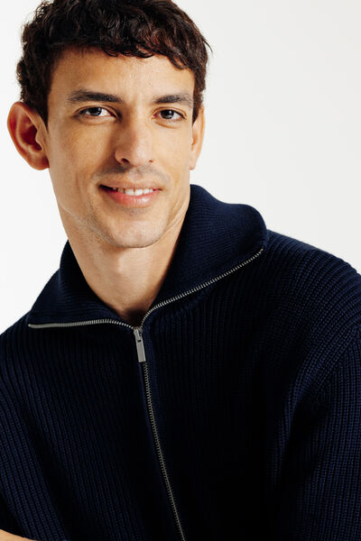 Gilet zippé col camionneur