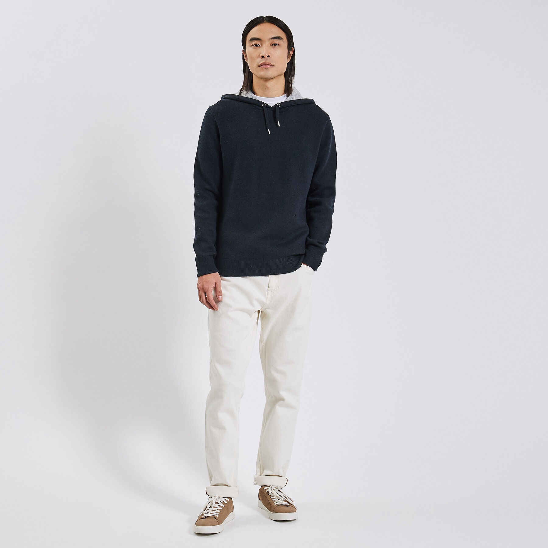 Witte trui met kap online