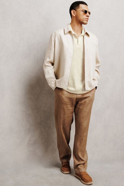 Polo col resort jacquard