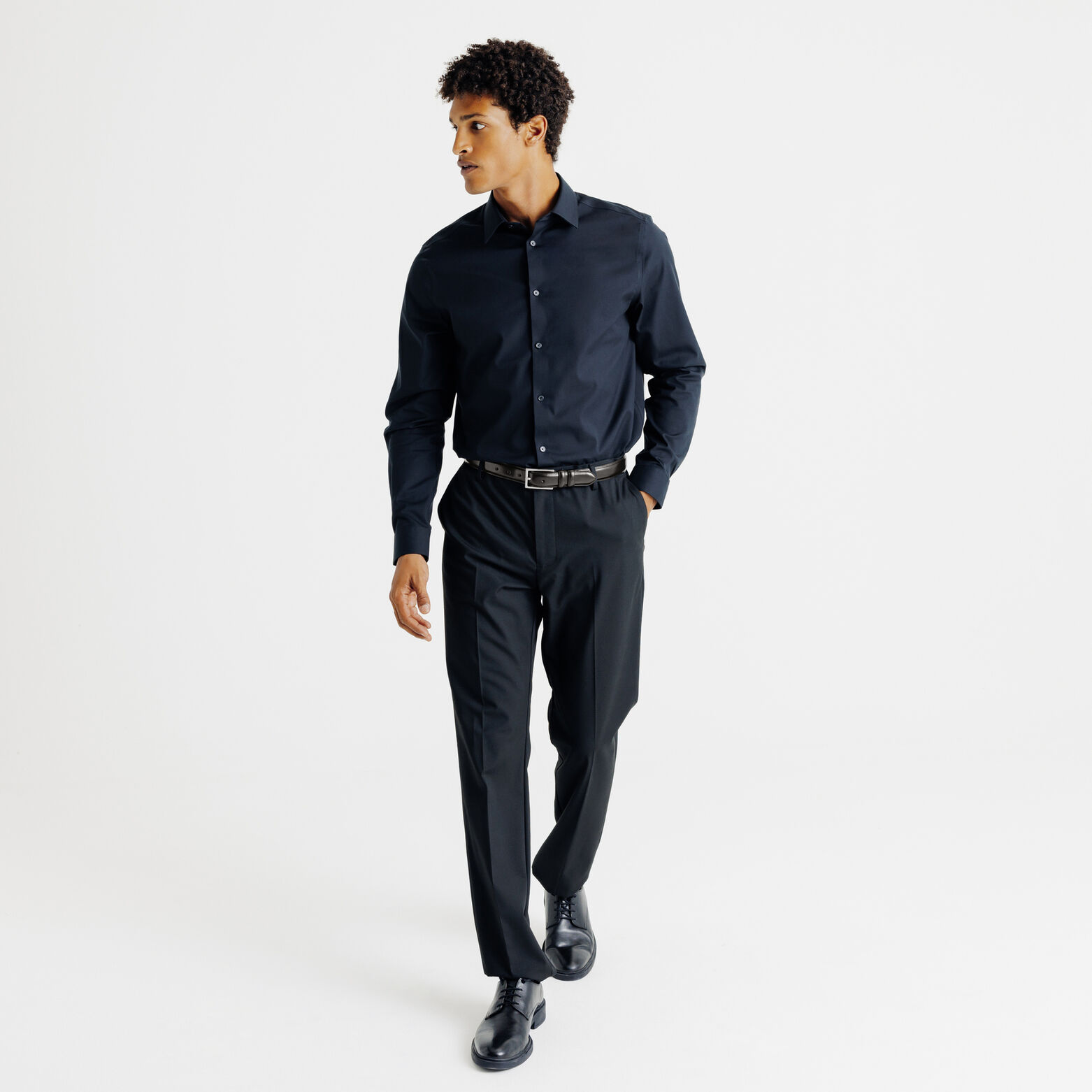 Ceinture en cuir double passant