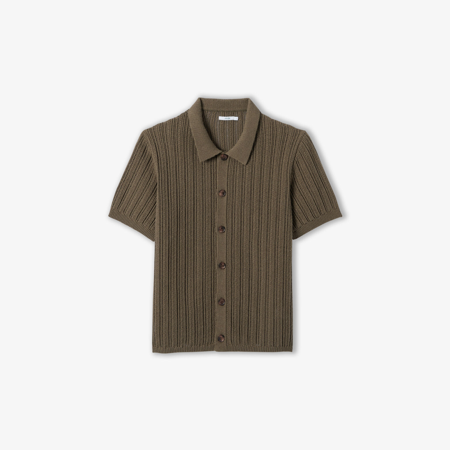 Polo en maille manches courtes crochet