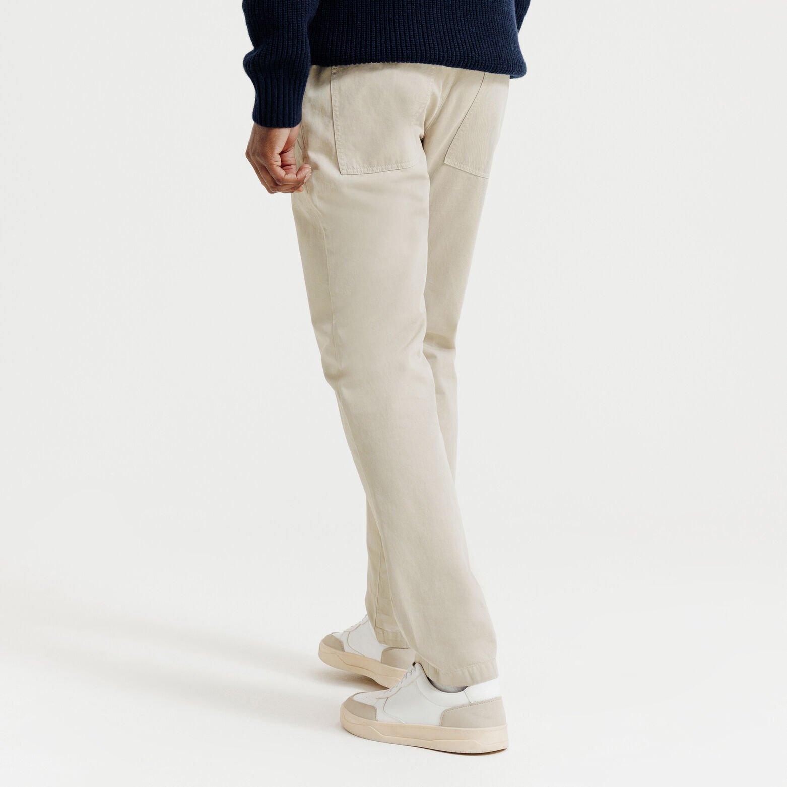 Pantalon straight taille &eacute;lastiqu&eacute;e