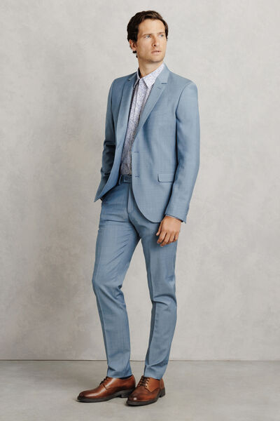 Chemise en coton slim imprim&eacute; fleuri