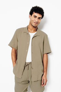 Chemisette en gaze de coton col requin