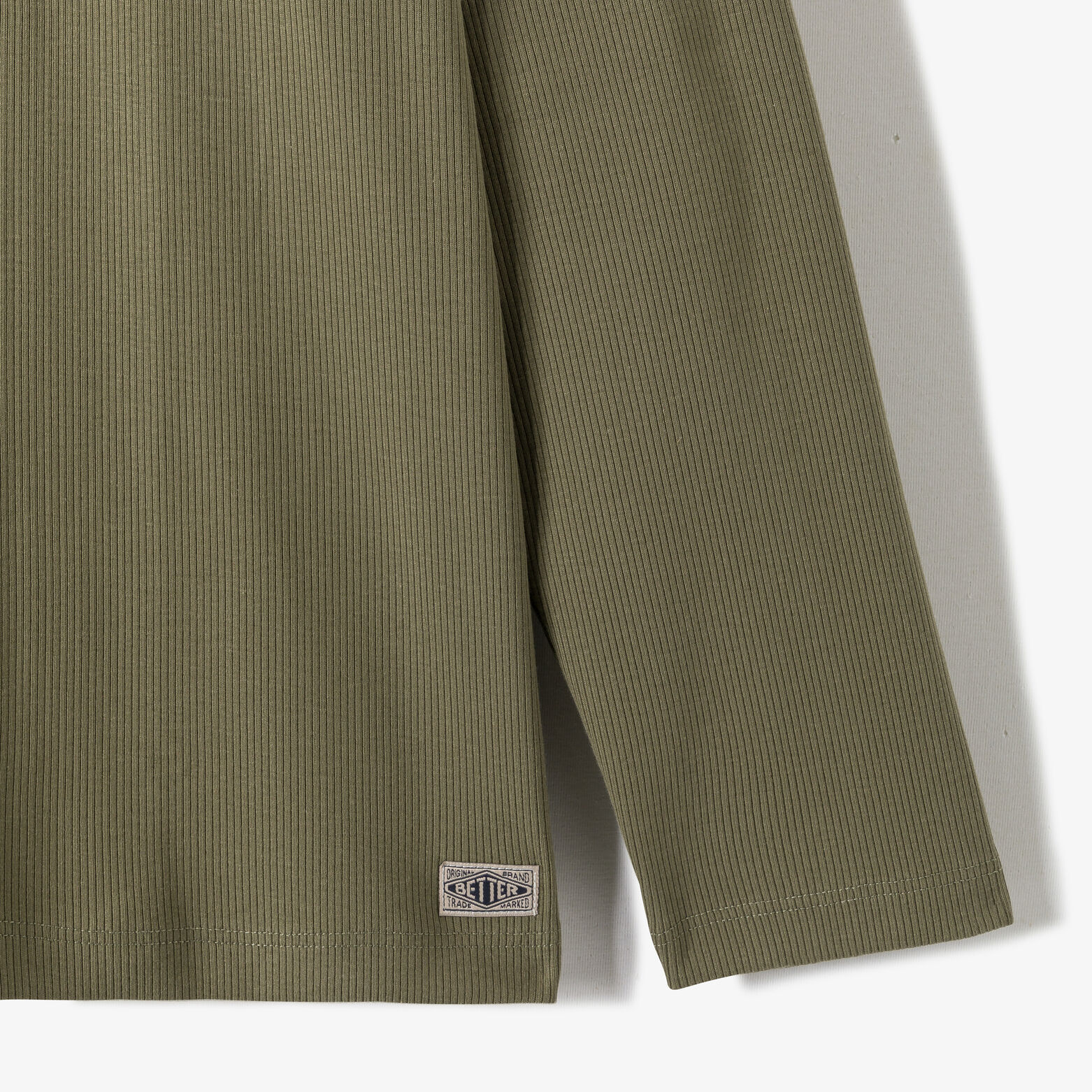 Tee shirt en c&ocirc;te manches longues