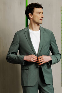 Slim fit kostuumvest in bi-stretchstof