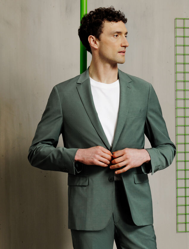 Slim fit kostuumvest in bi-stretchstof