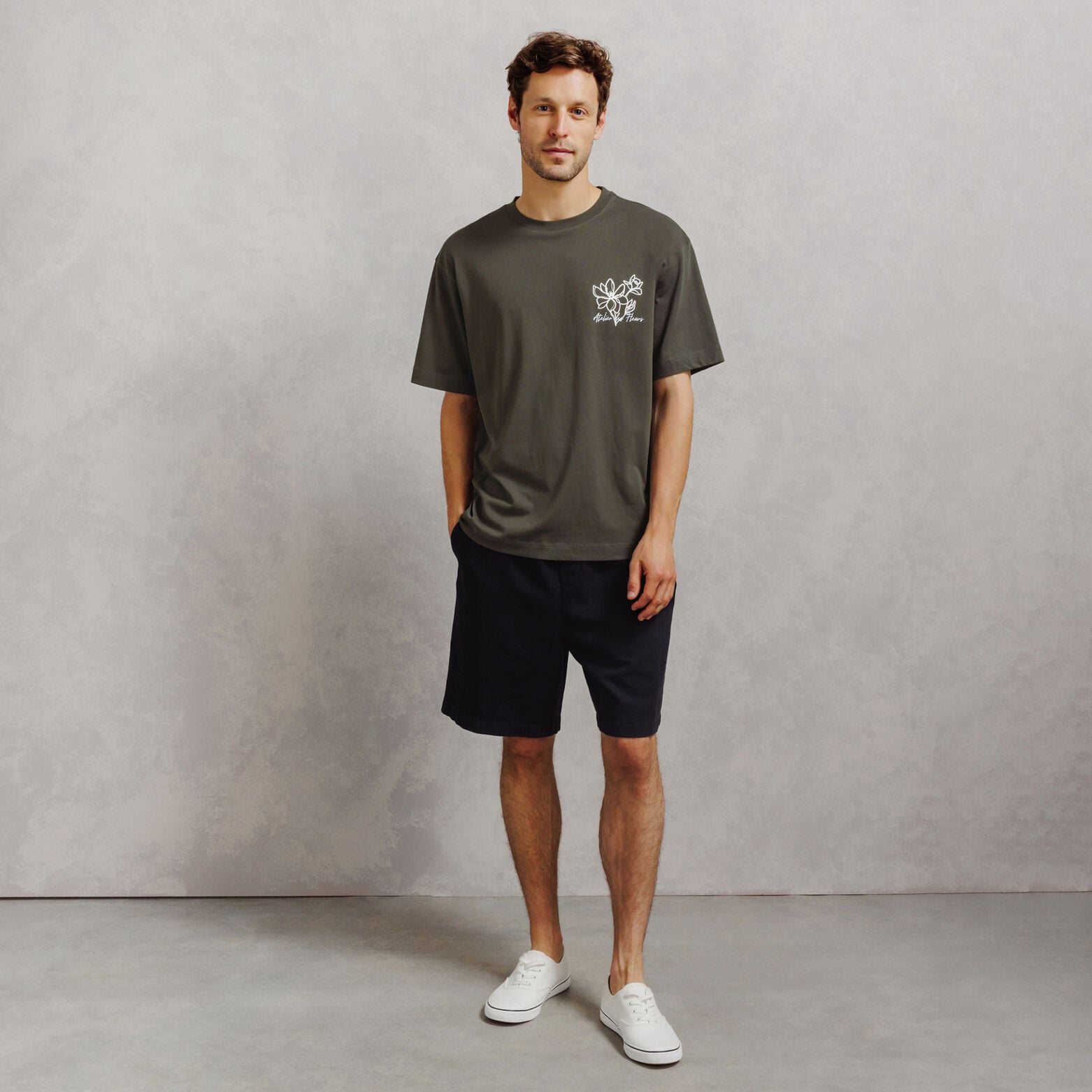 Tee shirt imprim&eacute; devant et dos fleurs
