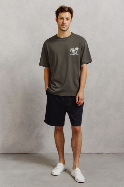 Tee shirt imprim&eacute; devant et dos fleurs