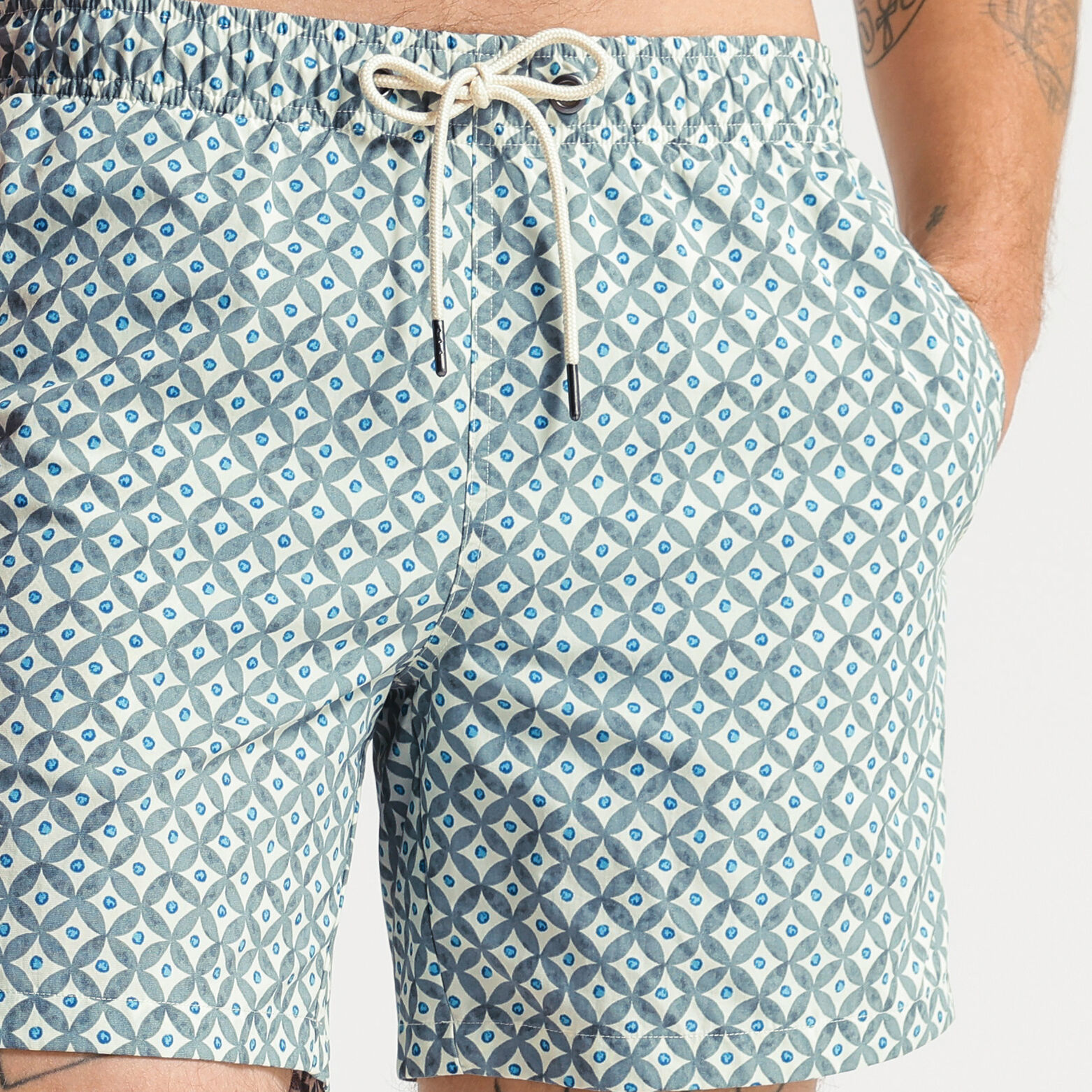 Zwemshort met geometrische print