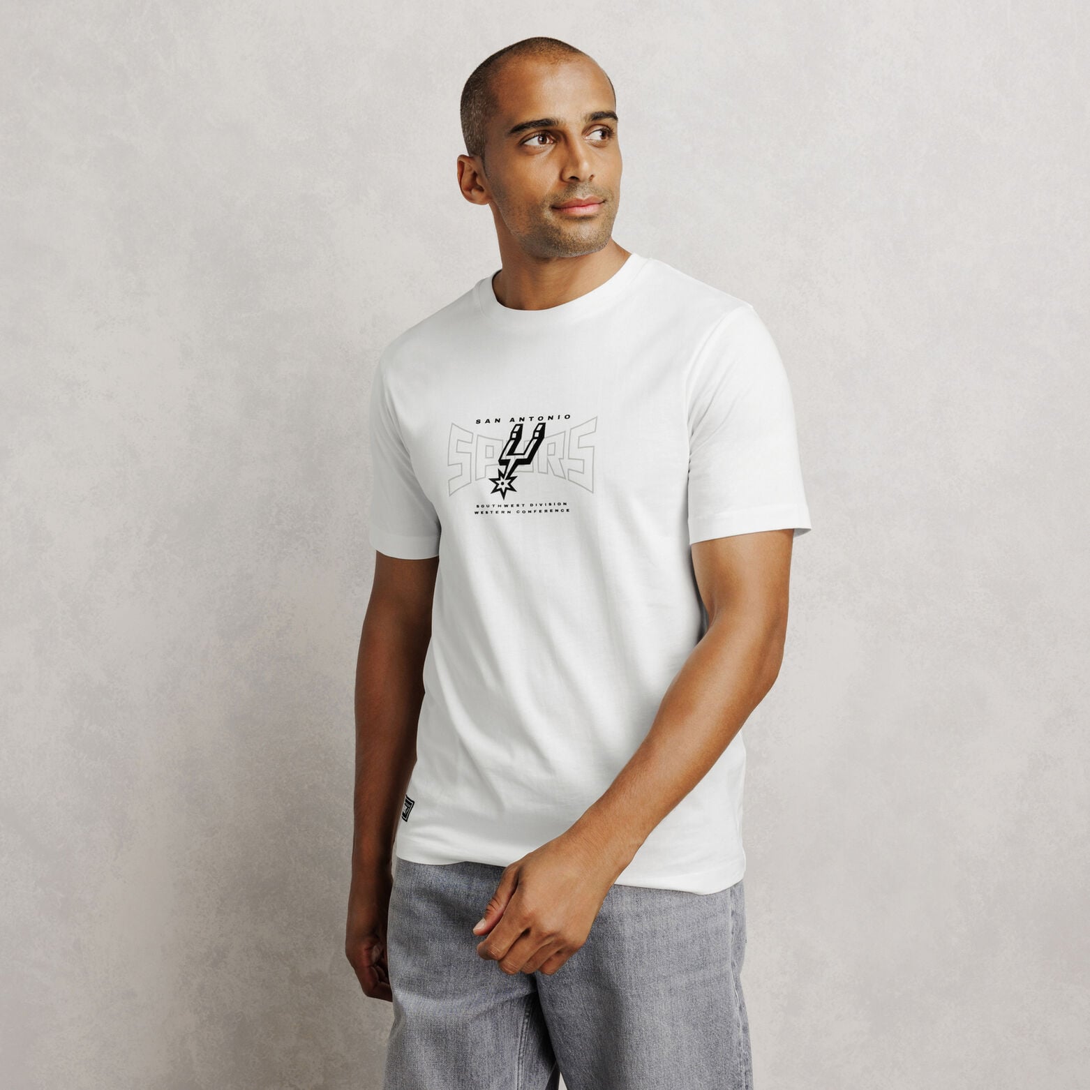 T-shirt met opdruk San Antonio Spurs NBA-licentie