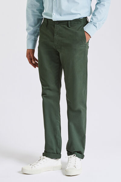Pantalon chino regular Vert