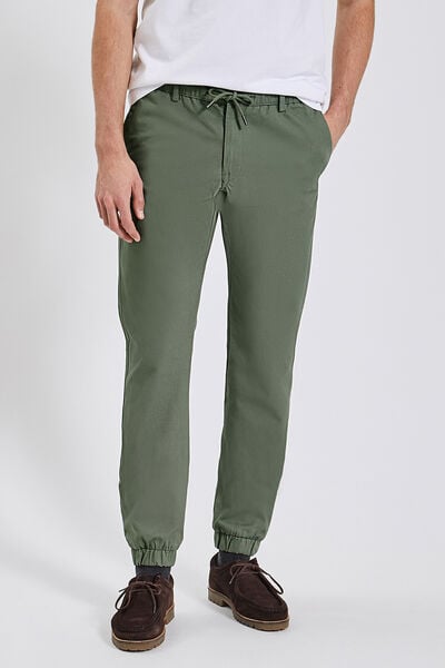 Chino broek, elastisch aan taille en enkels