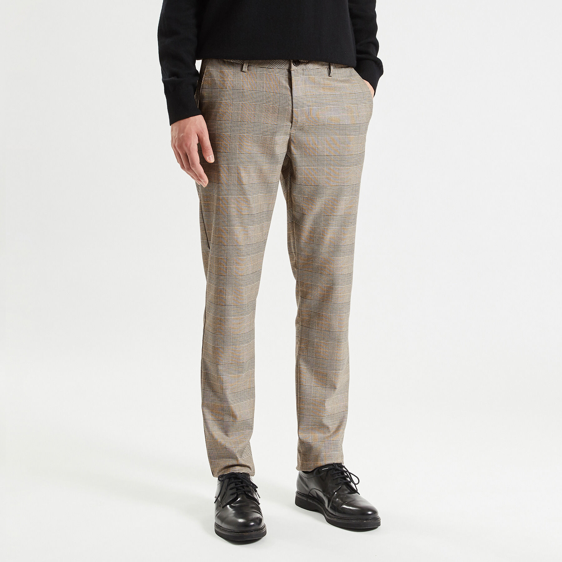 Pantalon carreaux cheap beige homme