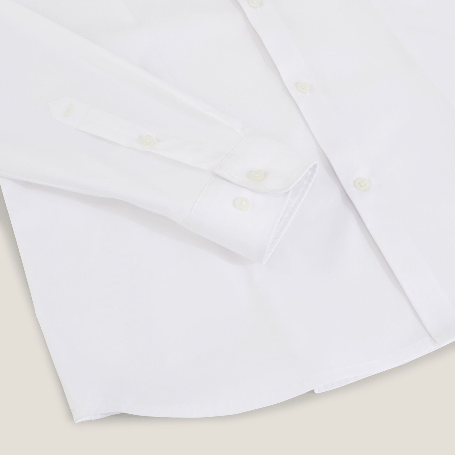 Slim effen hemd in gerecyclede polyamide