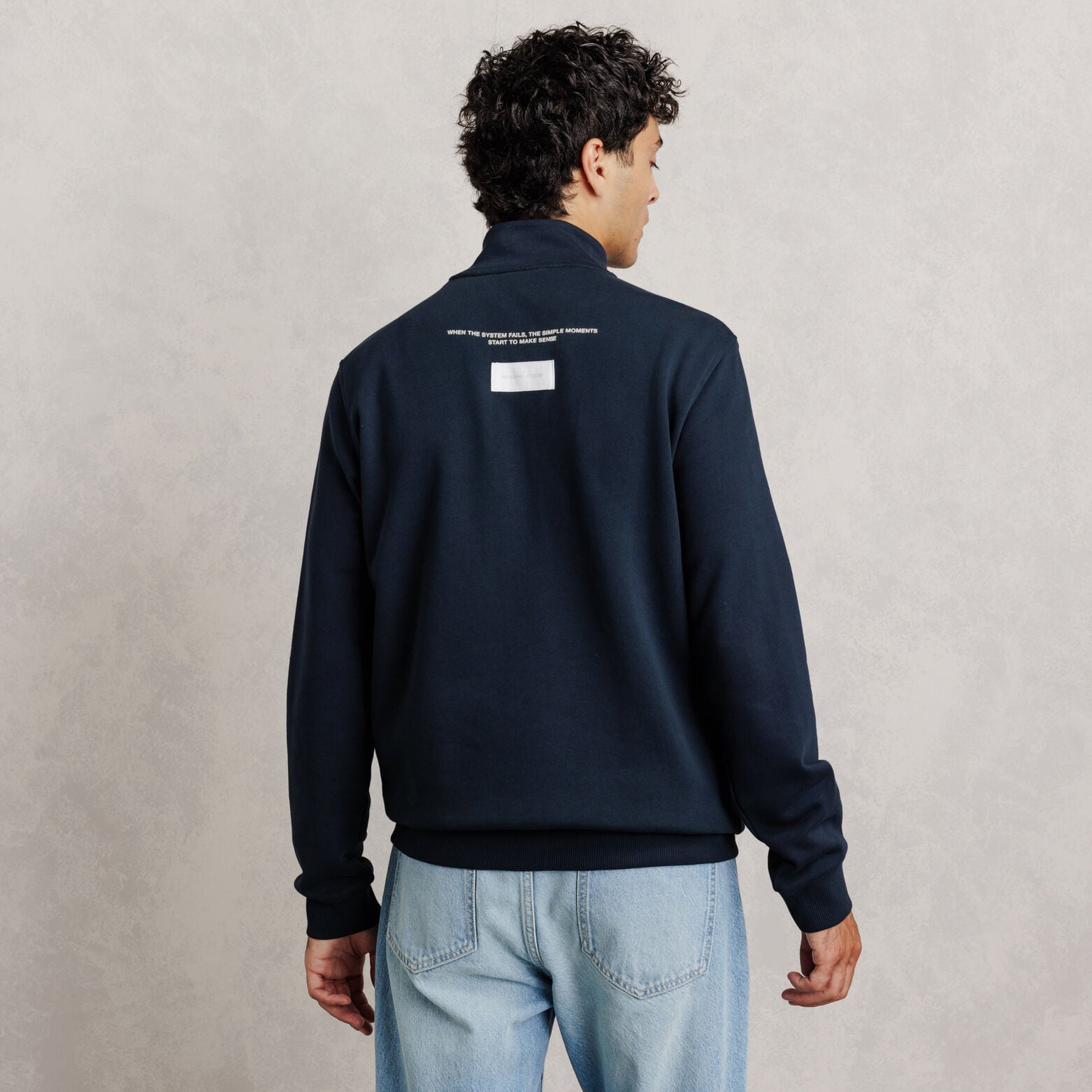 Sweat  zipp&eacute; col montant imprim&eacute;  devant dos