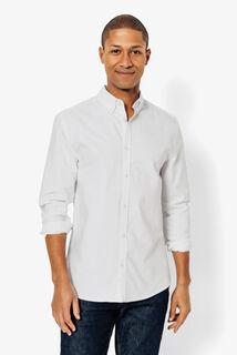 Chemise oxford en coton unie