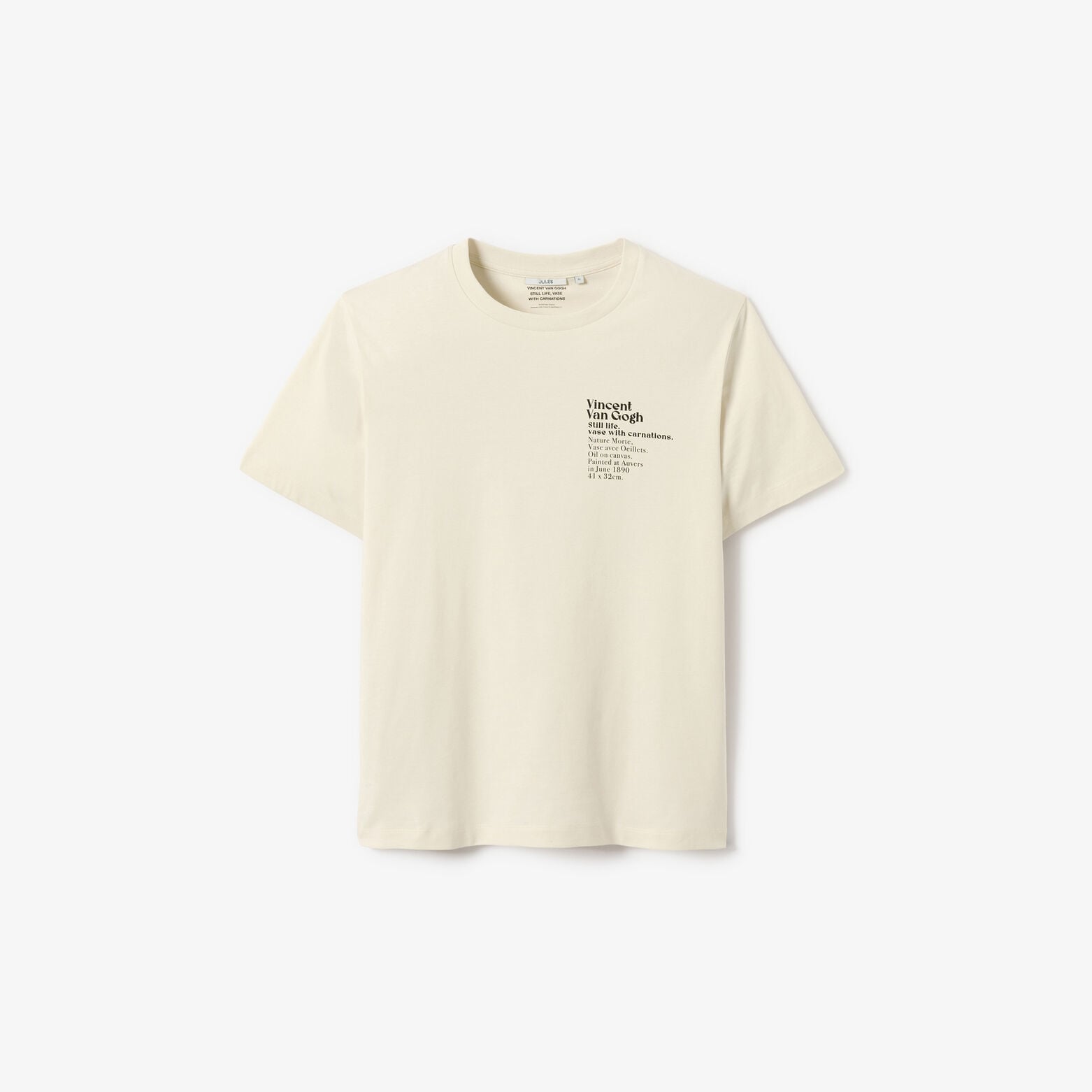 T-shirt met print voor en achter, licentie Van Gog