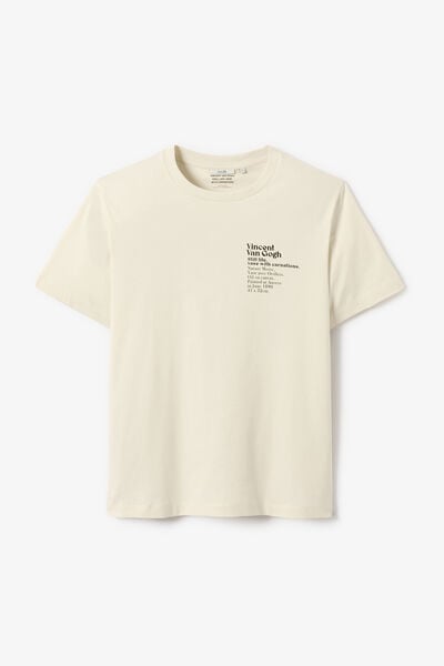 T-shirt met print voor en achter, licentie Van Gog