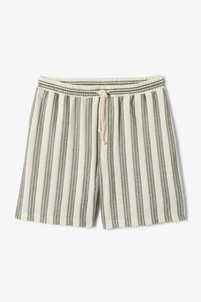 Bermuda taille &eacute;lastiqu&eacute;e ray&eacute;