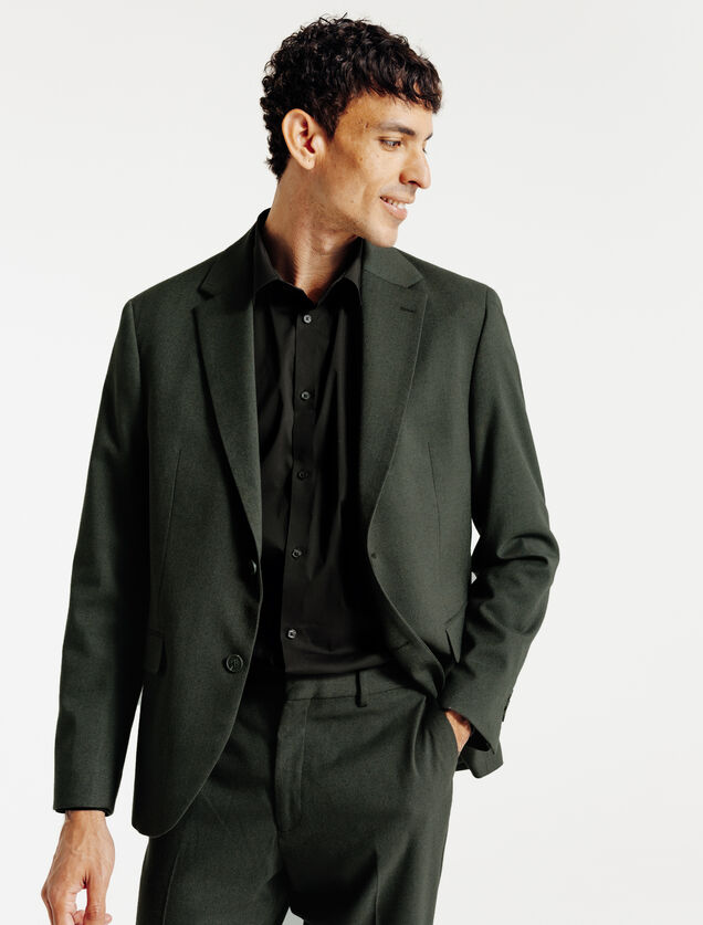 Comfort fit kostuumvest in flanel