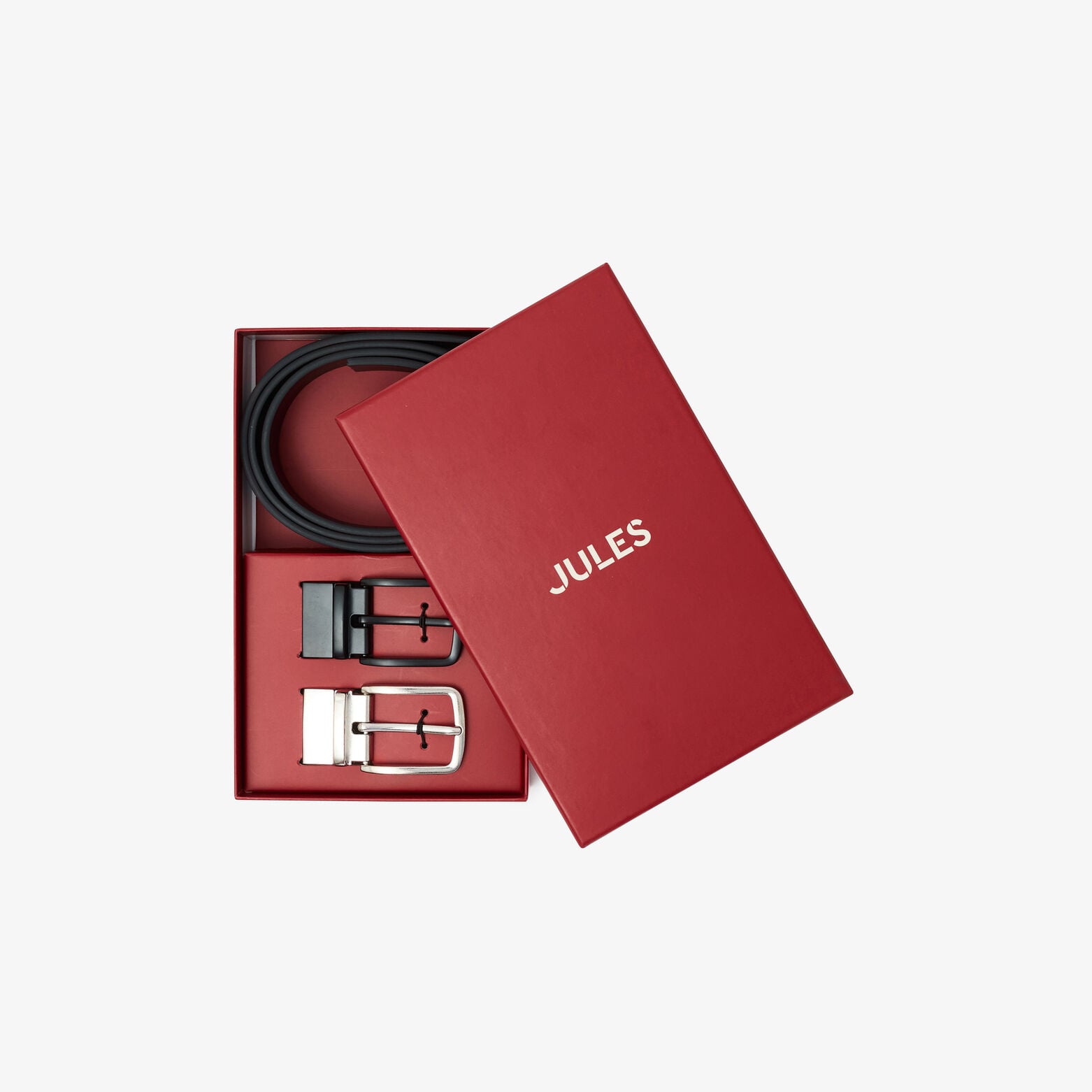 Coffret ceinture r&eacute;versible 100% cuir No&euml;l