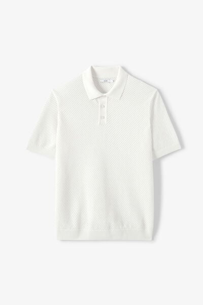 Polo en maille manches courtes jeux de points
