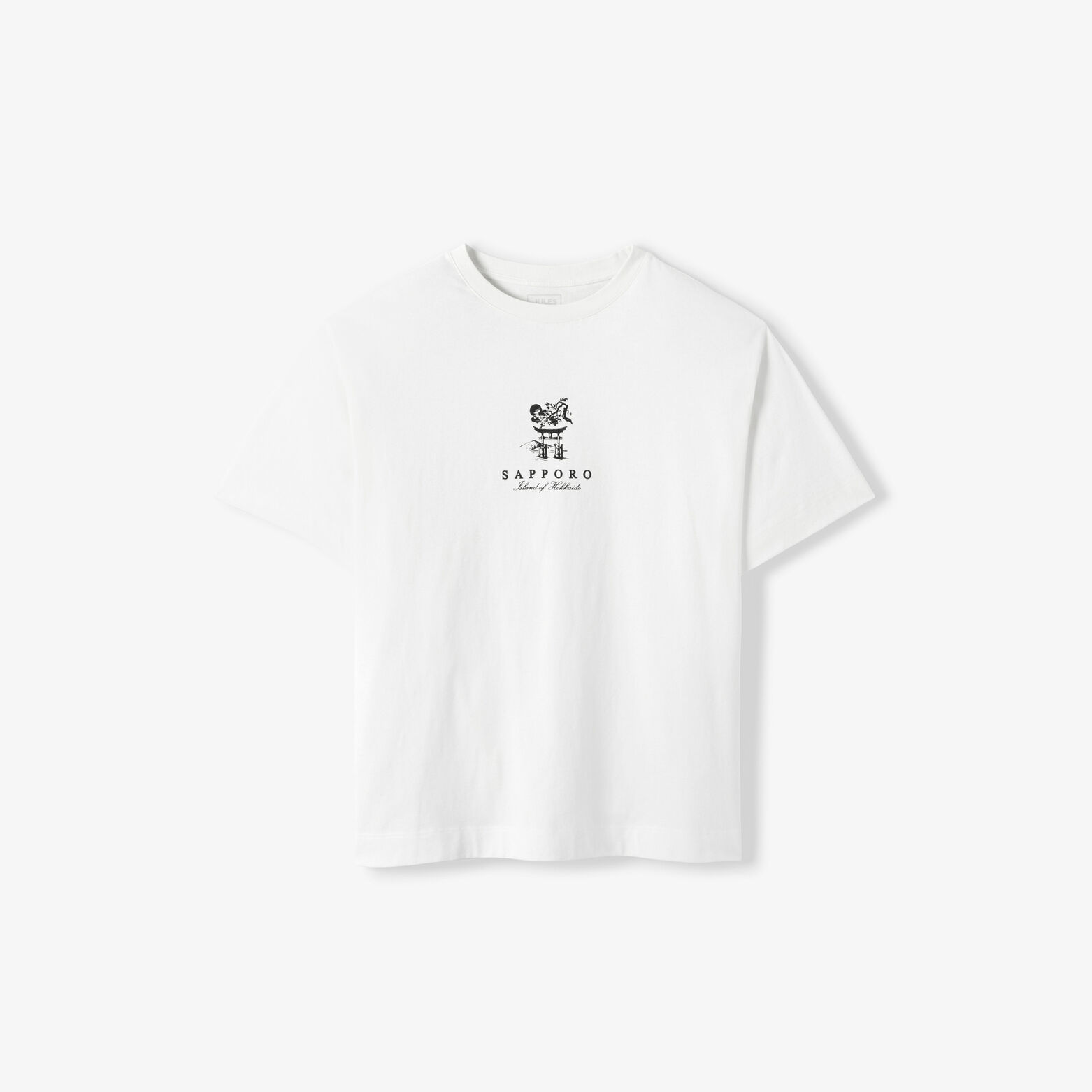 T-shirt met print voor en achter Japan 