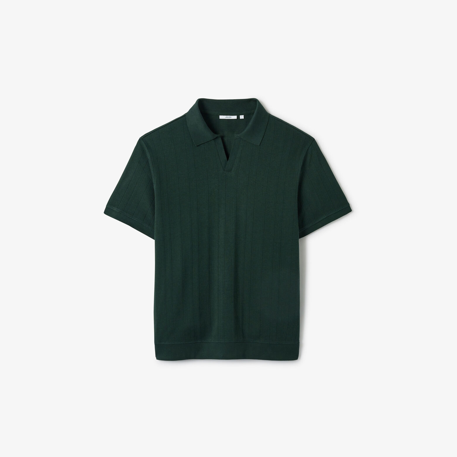 Polo manches courtes col resort mati&egrave;re textur&eacute;e