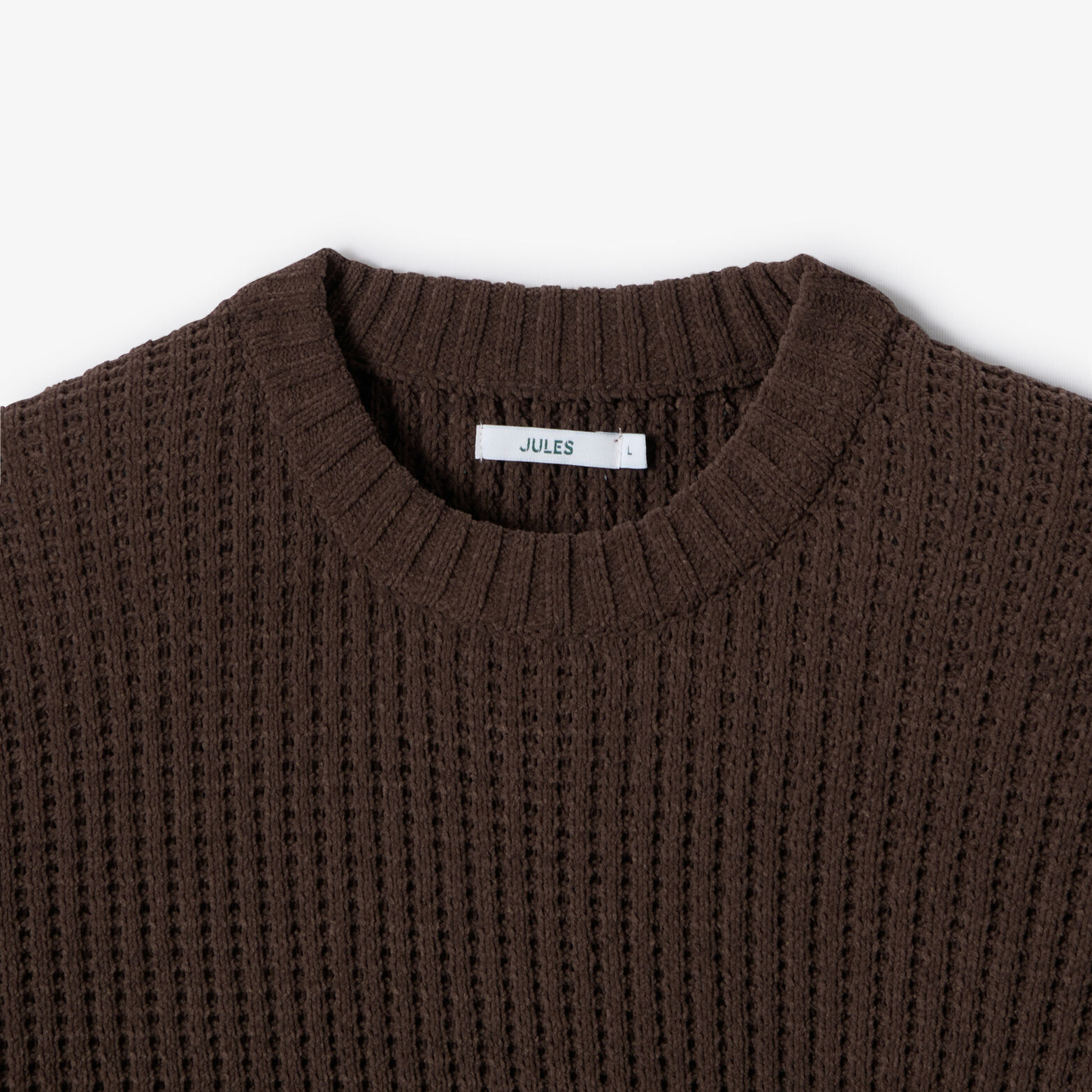 Pull col rond point fantaisie en chenille