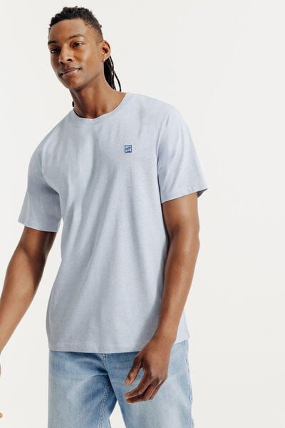 Tee shirt effet microray&eacute; broderie poitrine