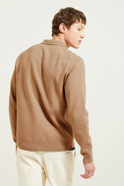 Gilet zipp&eacute; col chemise