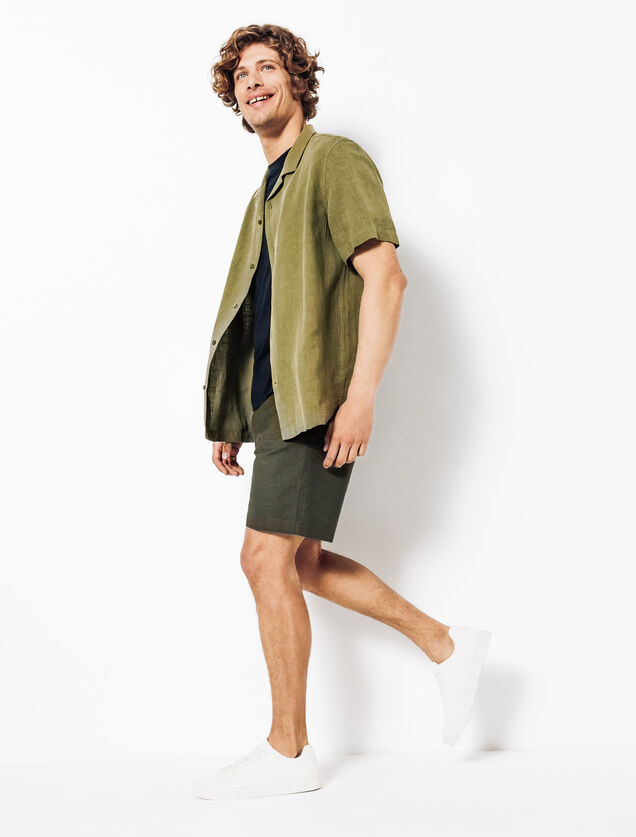 Bermuda en coton lin