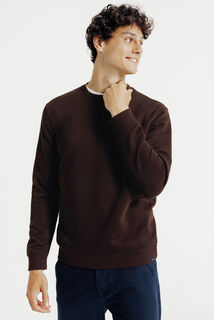 Effen sweater met ronde hals