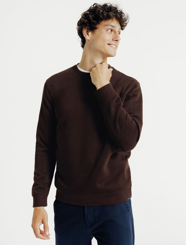 Effen sweater met ronde hals