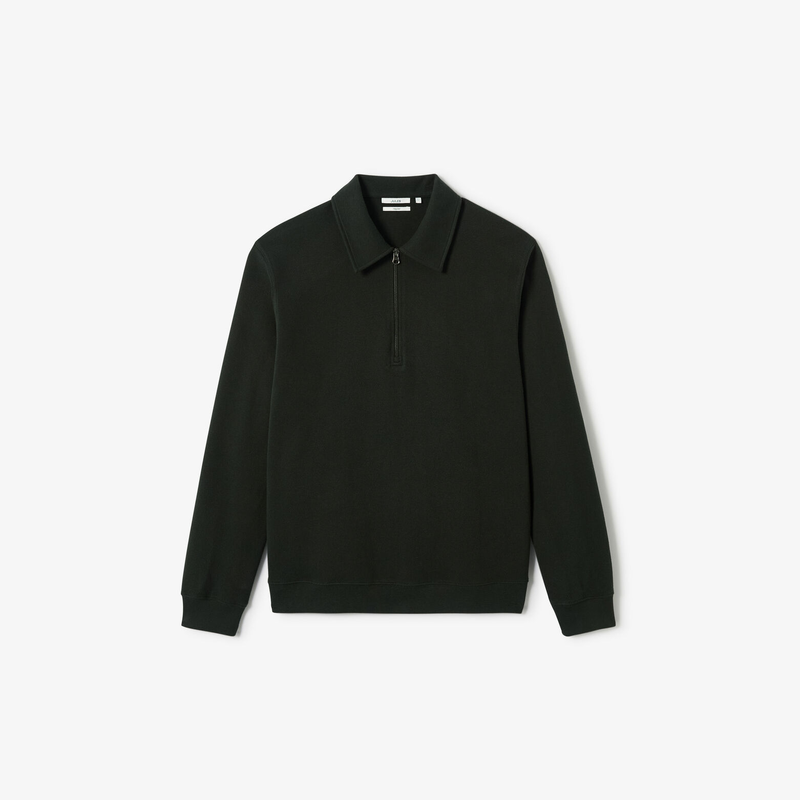 Sweat col polo zipp&eacute; uni