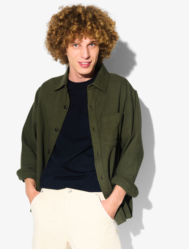 Surchemise en gaze de coton unie