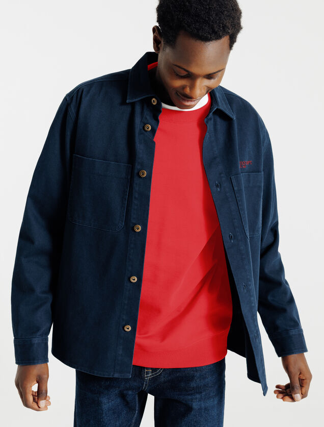 Effen sweater met ronde hals