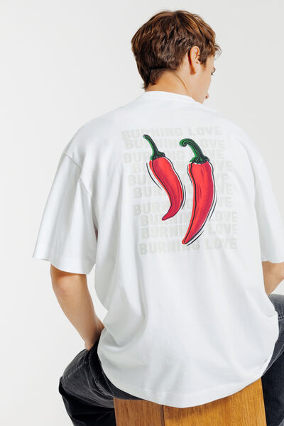 T-shirt met Sint-Valentijn print voor- en achteraa