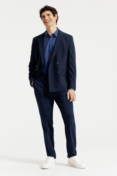 Strijkvrij regular fit hemd in katoen