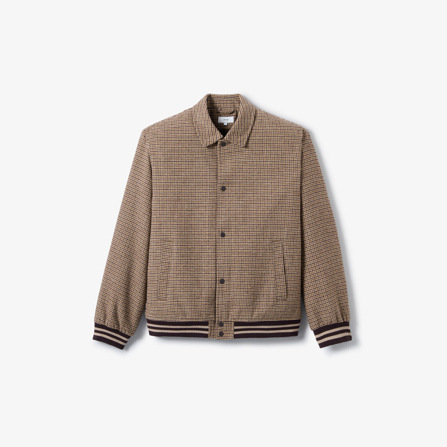 Blouson met hemdkraag en pied-de-poule