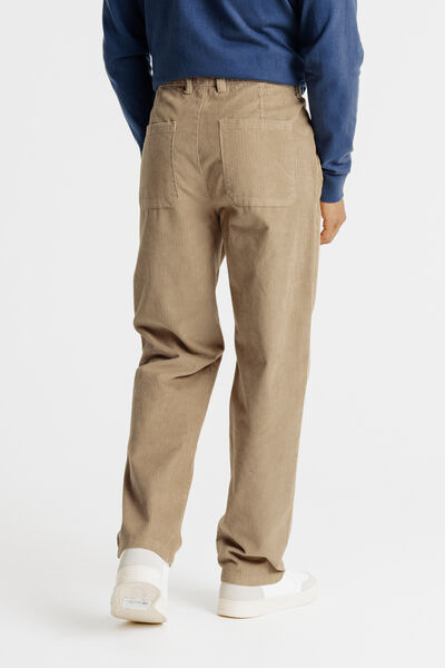 Loose fit chinobroek in fluweel